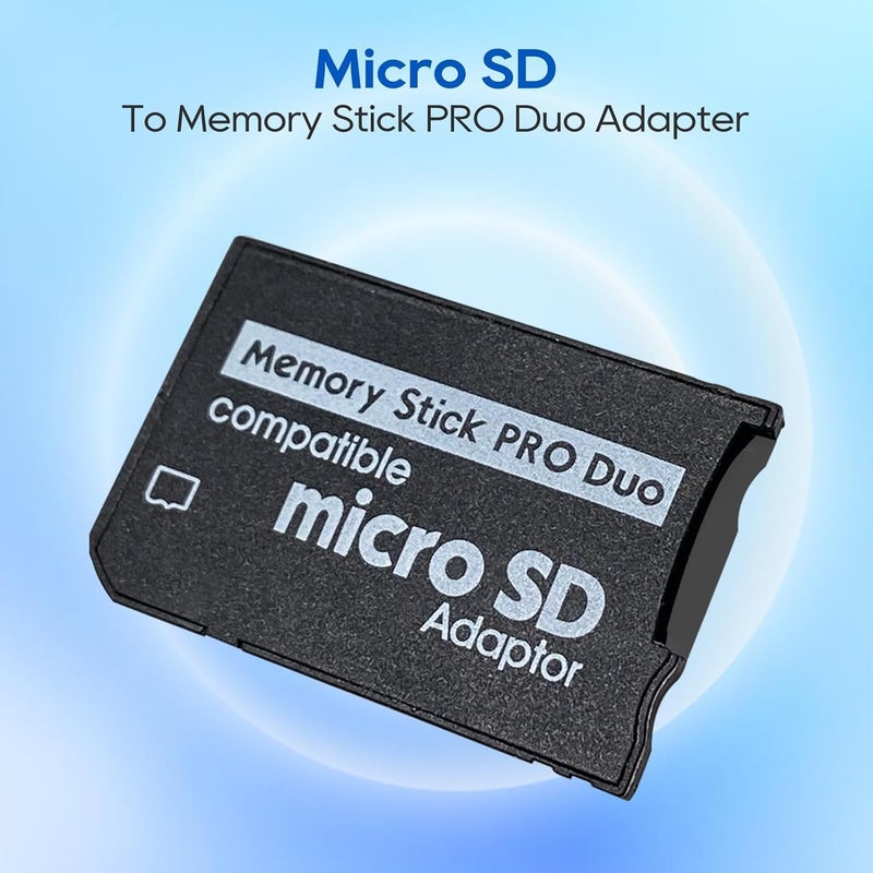 UCEC Memory Stick Pro Duo Adapter, PSP SD Card Adapter Micro SD to MS Pro Duo Card Converter, PSP Memory Stick for 1000 2000 3000, 2 Pack - Image 3